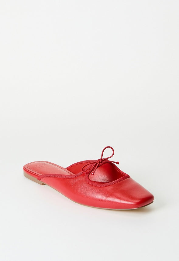 Seraphine Flat Mule Salsa Red