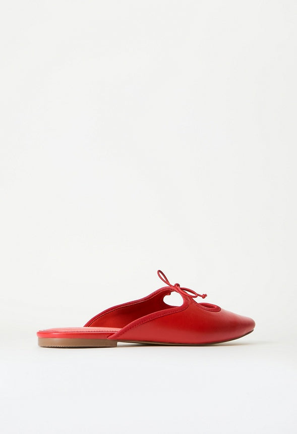 Seraphine Flat Mule Salsa Red