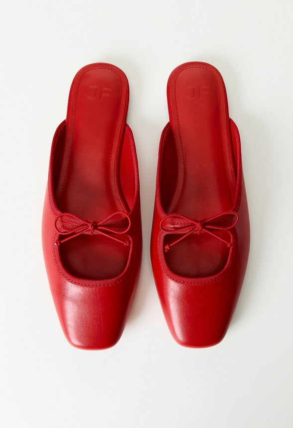 Seraphine Flat Mule Salsa Red