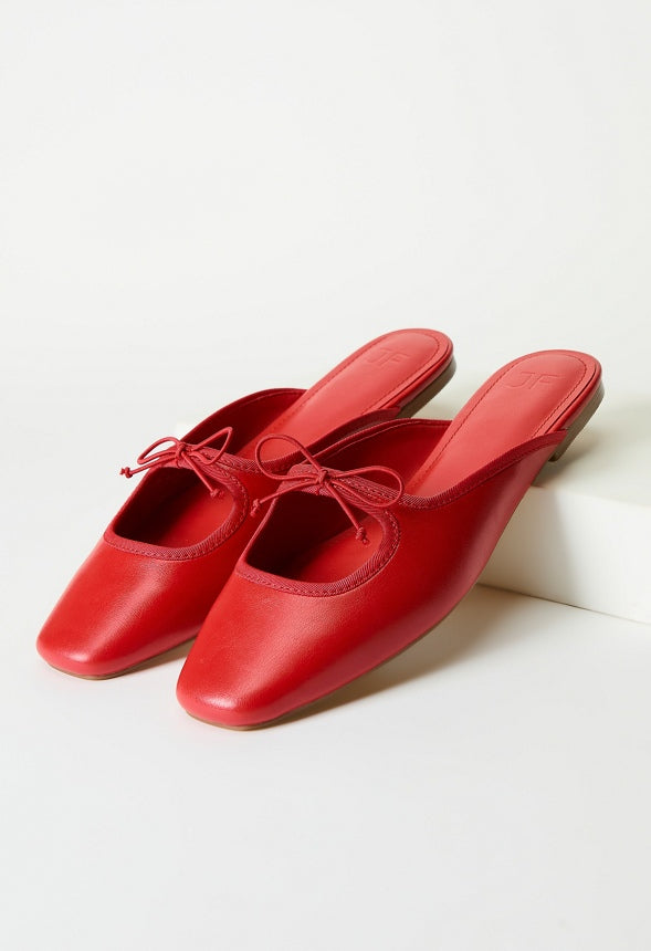 Seraphine Flat Mule Salsa Red