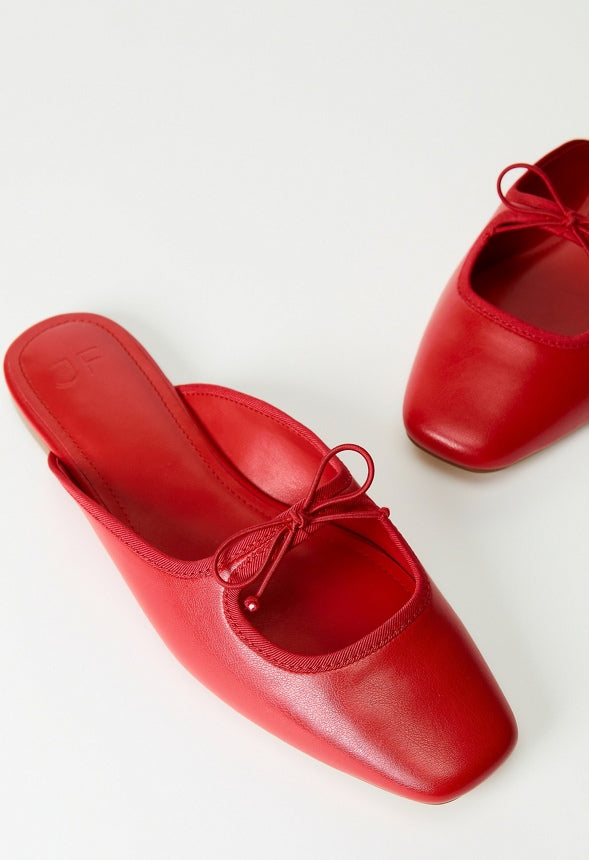Seraphine Flat Mule Salsa Red