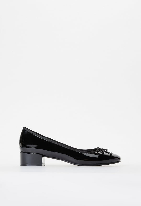 Madelaine Block Heeled Pump Black