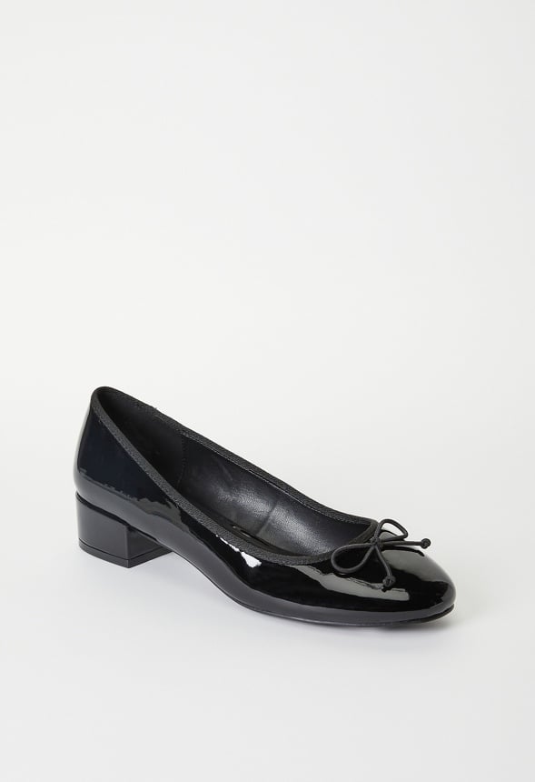 Madelaine Block Heeled Pump Black