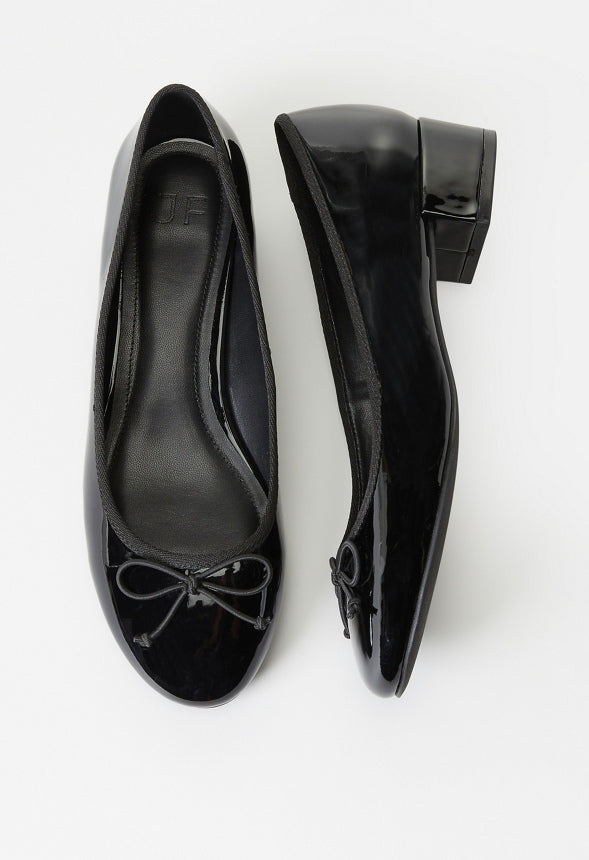 Madelaine Block Heeled Pump Black