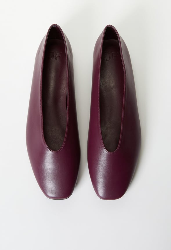 Beth Ballet Flat Maroon Banner