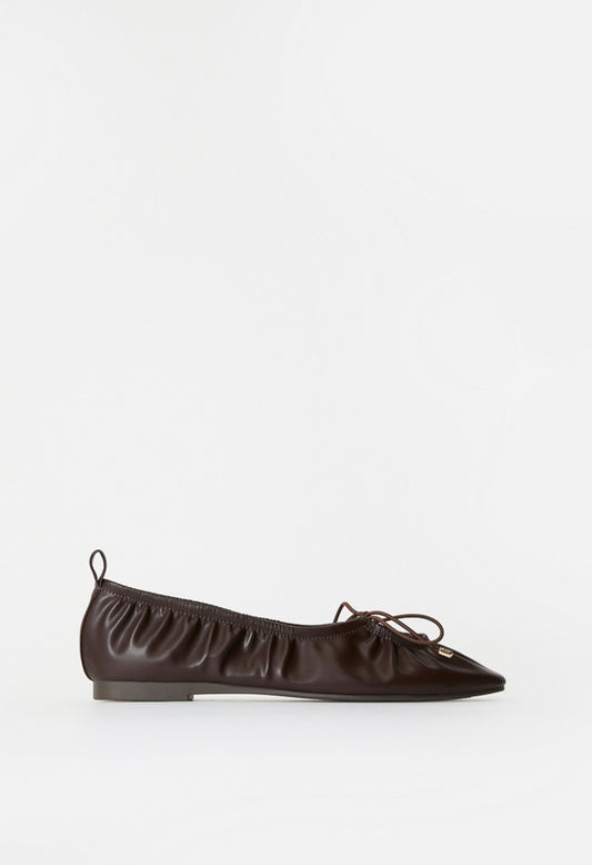 Mari Ballet Flat Cacao Brown