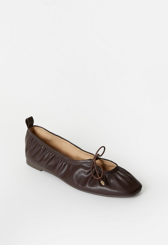 Mari Ballet Flat Cacao Brown