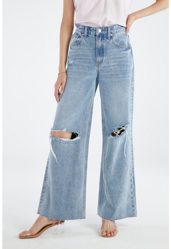 Reagan High Rise Wide Leg Button Jeans Cove