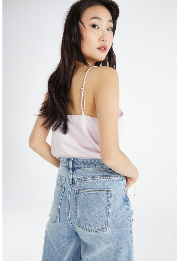 Reagan High Rise Wide Leg Button Jeans Cove