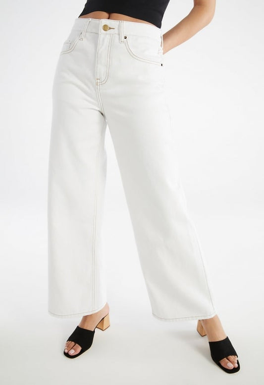 Reagan High Rise Wide Leg Jean Dove