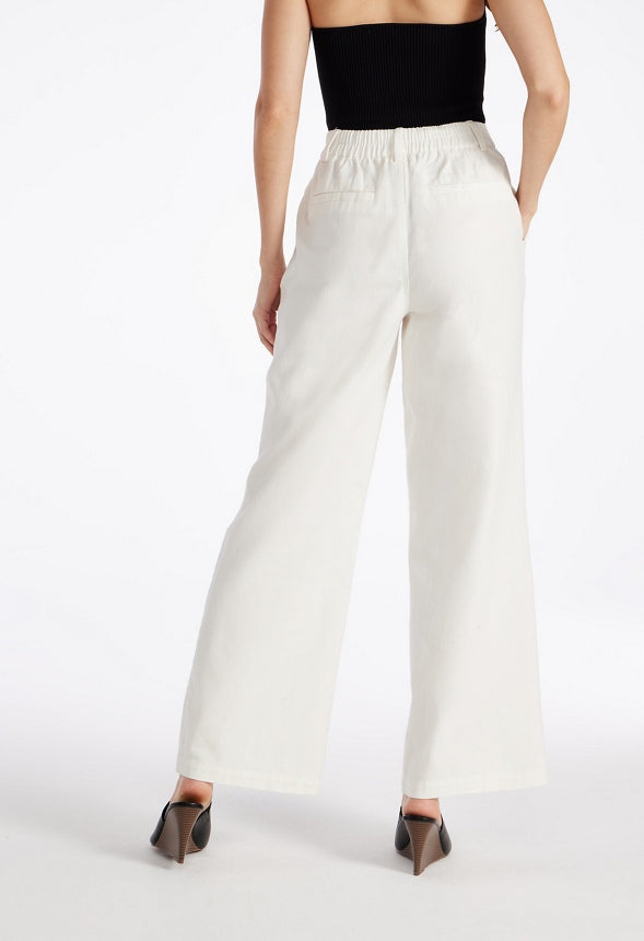 Edie Pleated Denim Trousers Dove