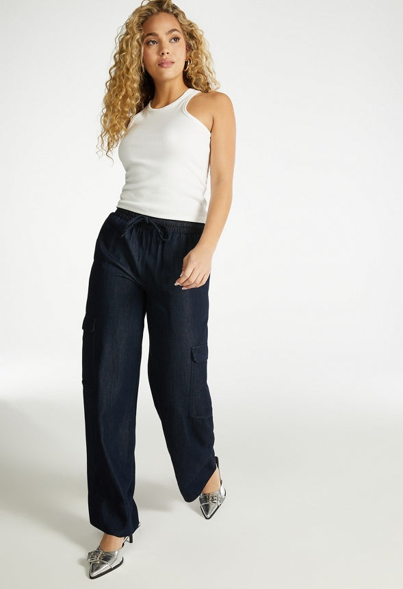 Cargo Pull On Pants Drizzle