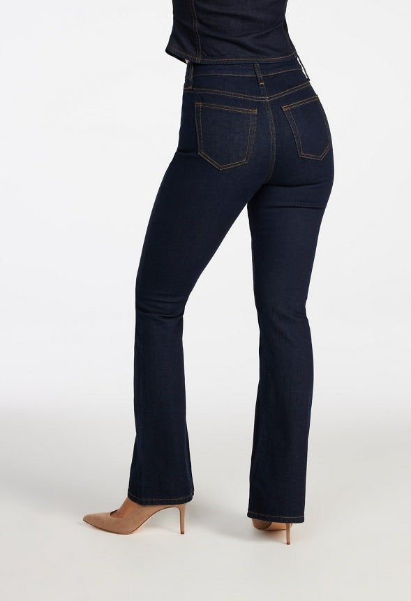 Denim High Rise Flare Leg Pants Whisper