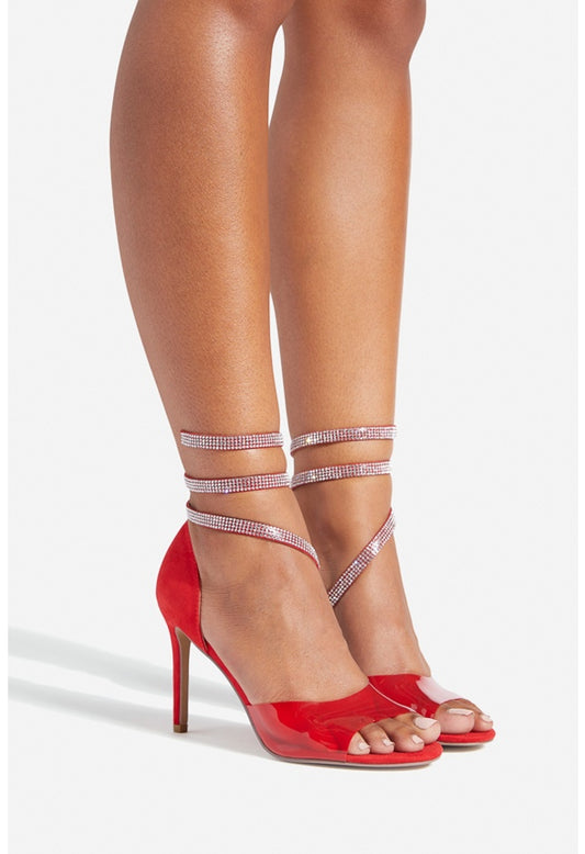 JEFFENIE STRAPPY SANDAL High Risk Red