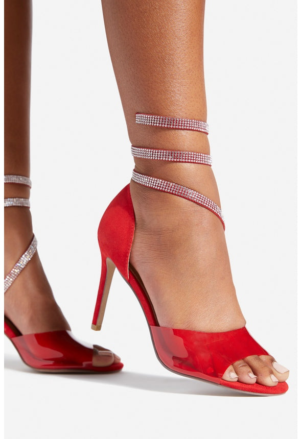 JEFFENIE STRAPPY SANDAL High Risk Red