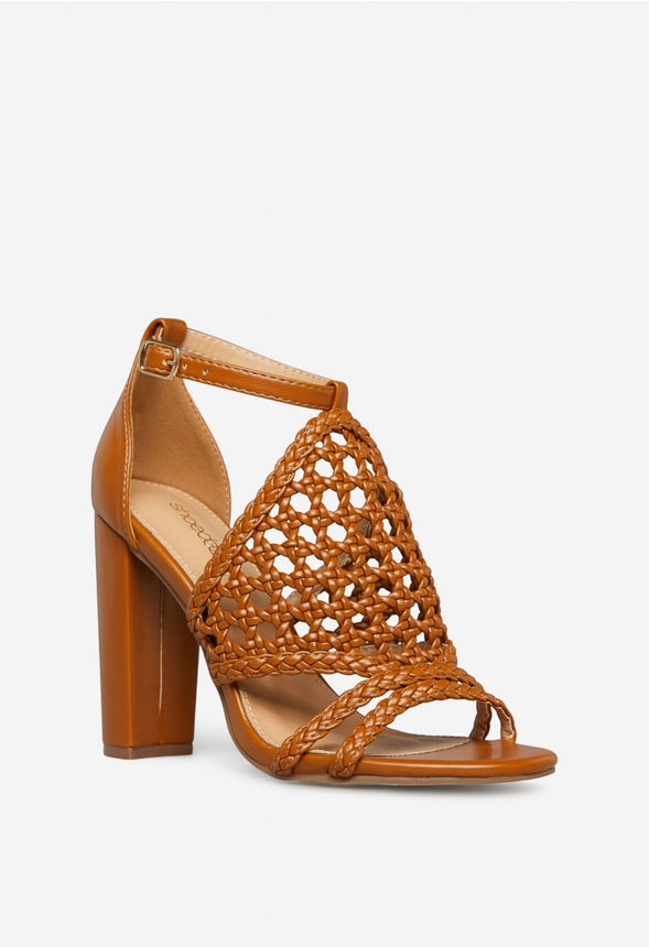 Lorelai Caged Heeled Sandal Camel