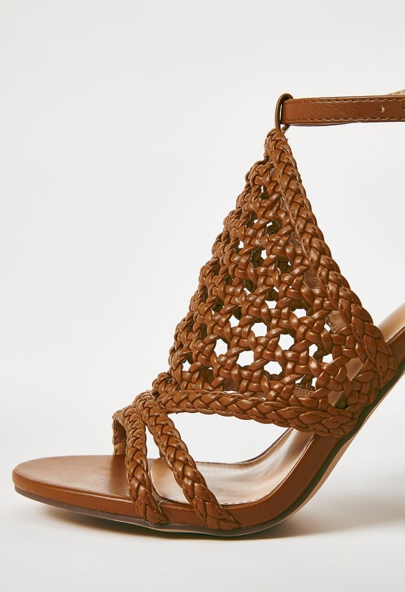 Lorelai Caged Heeled Sandal Camel