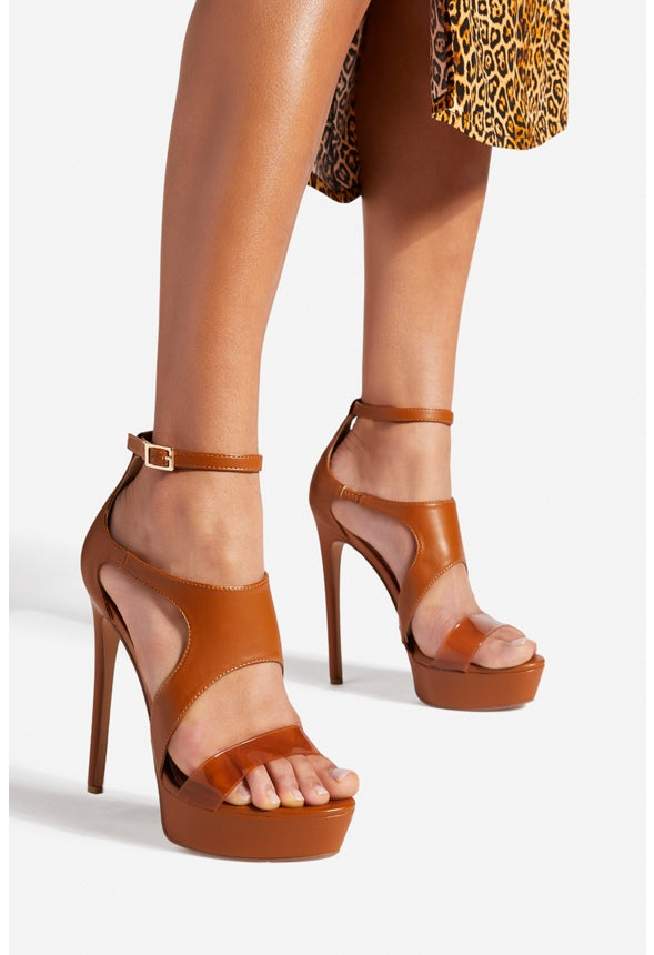ELISABECKA PLATFORM SANDAL Camel