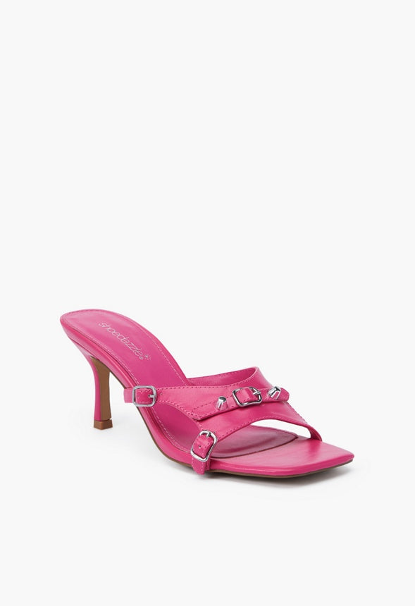 Arya Mule Heeled Sandal Pink
