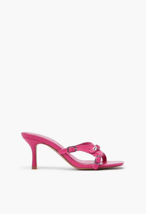 Arya Mule Heeled Sandal Pink