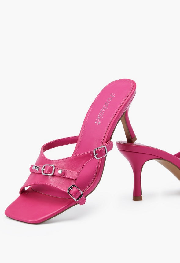 Arya Mule Heeled Sandal Pink