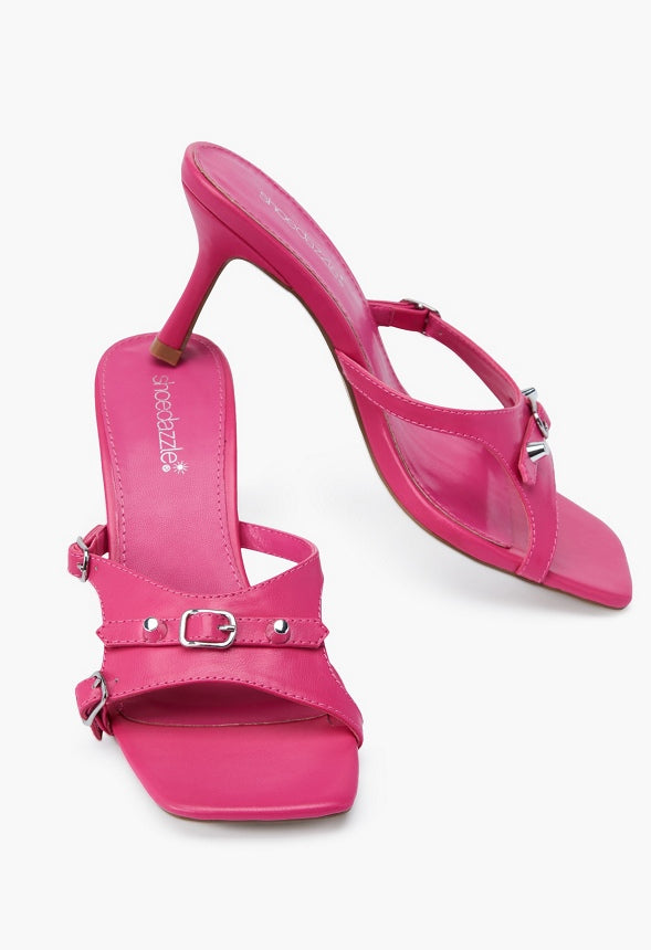 Arya Mule Heeled Sandal Pink