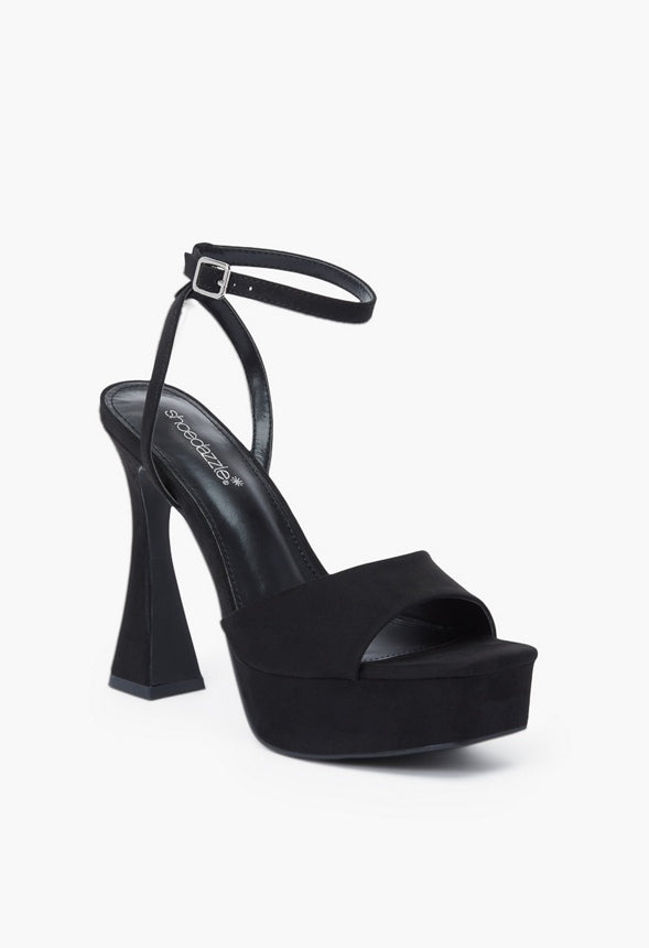 BECKY PLATFORM HEELED SANDAL Black