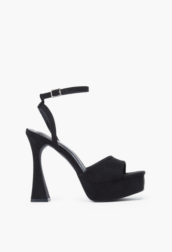 BECKY PLATFORM HEELED SANDAL Black