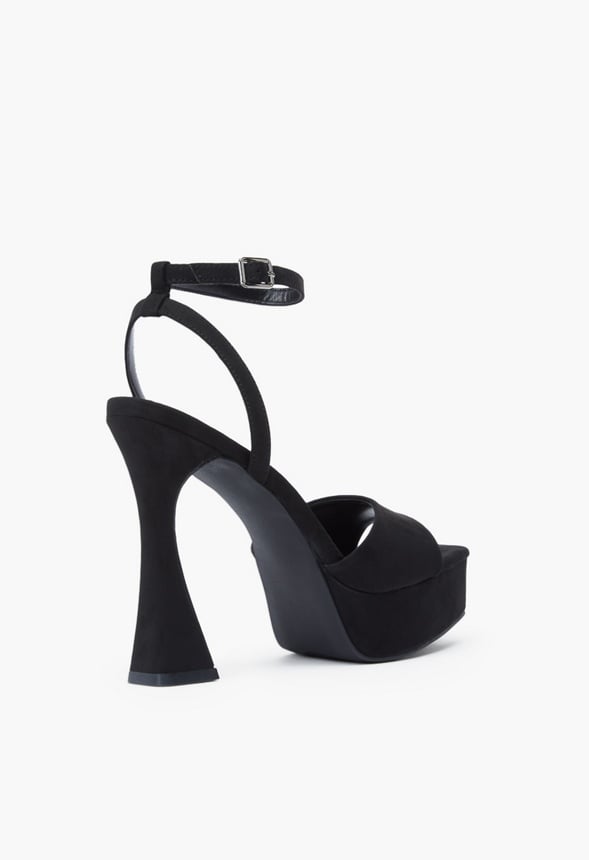 BECKY PLATFORM HEELED SANDAL Black