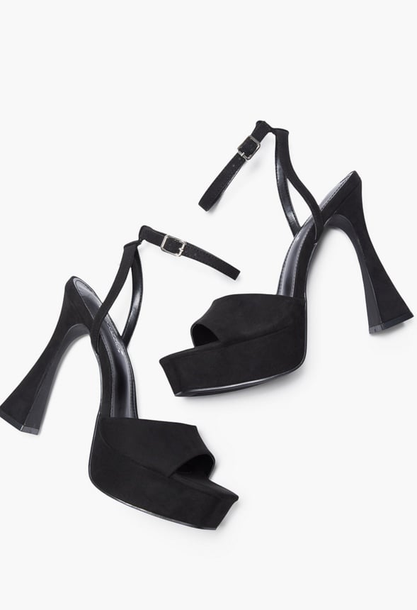 BECKY PLATFORM HEELED SANDAL Black