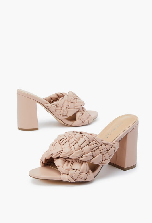 BLAIR BLOCK HEELED SANDAL Natural