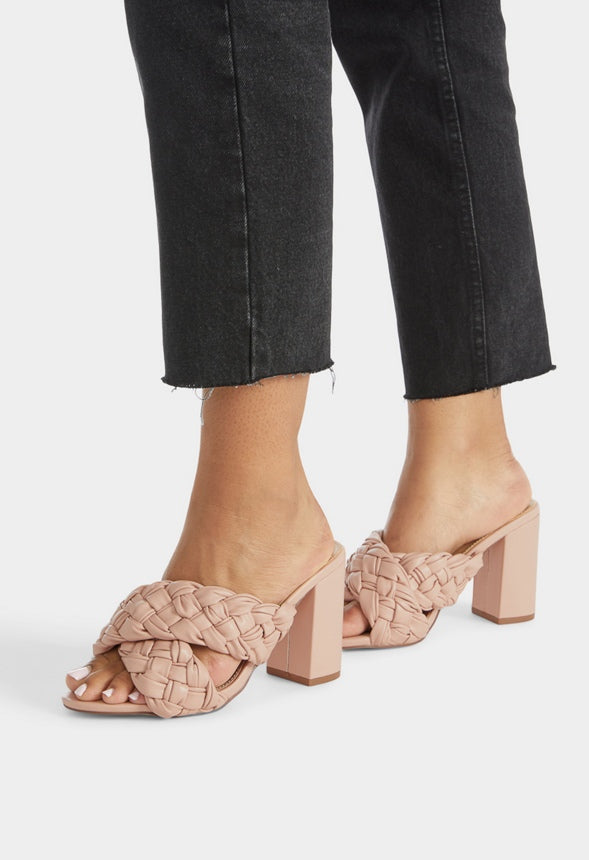 BLAIR BLOCK HEELED SANDAL Natural
