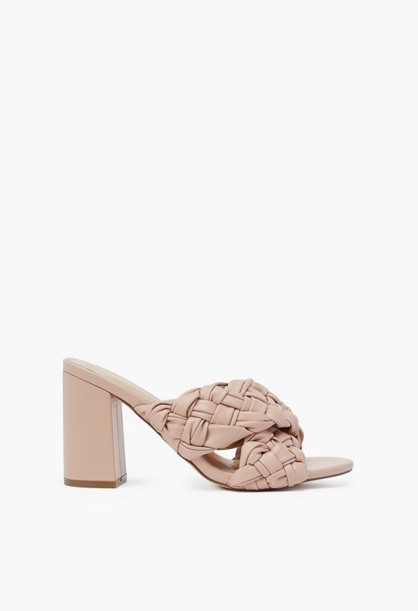 BLAIR BLOCK HEELED SANDAL Natural