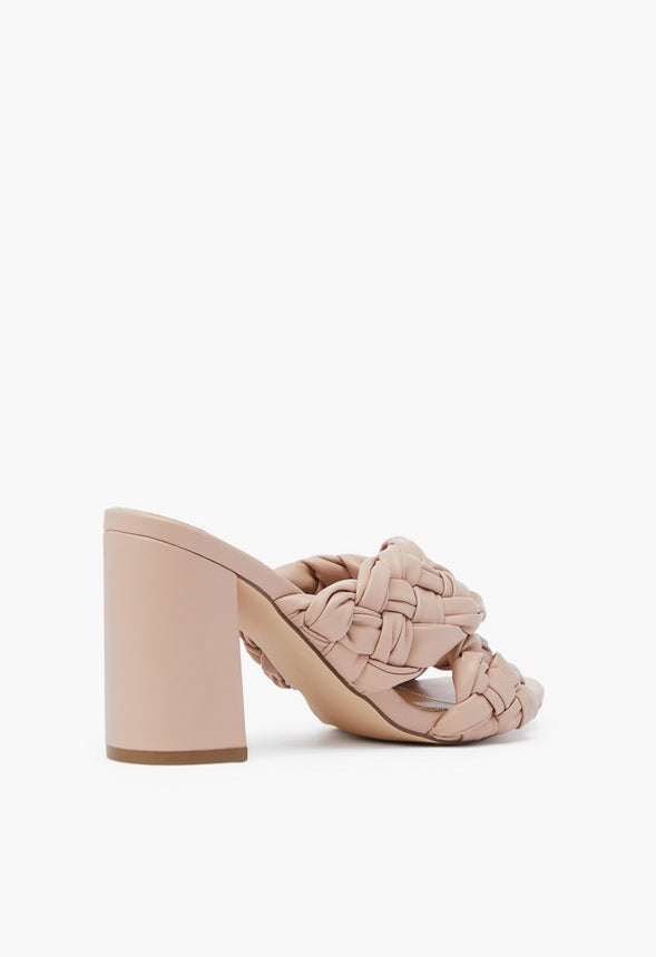 BLAIR BLOCK HEELED SANDAL Natural