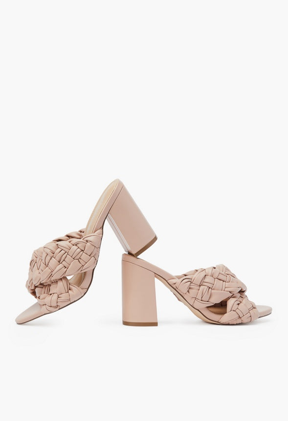 BLAIR BLOCK HEELED SANDAL Natural