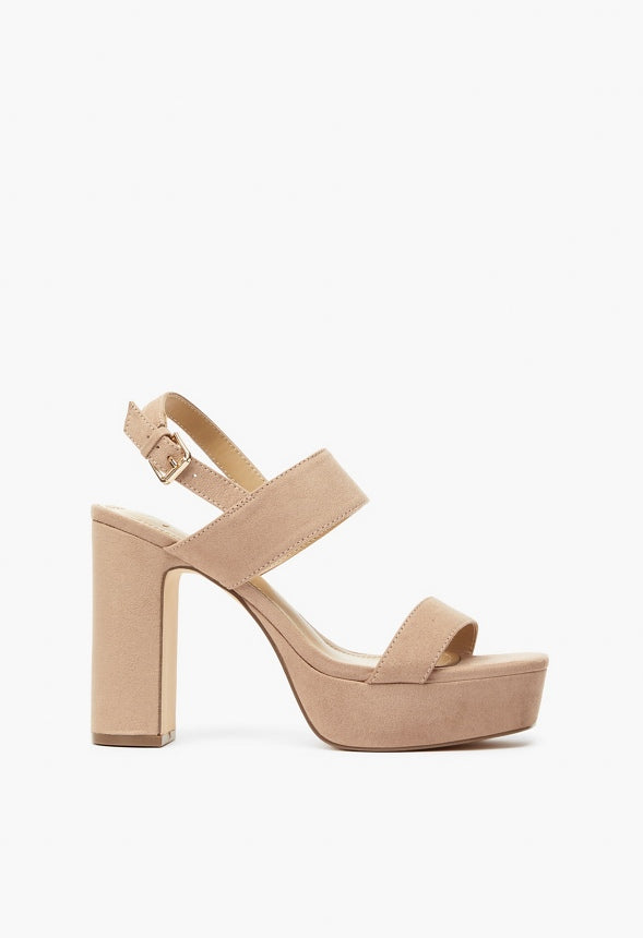 Amara Platform Heeled Sandal Rugby Tan