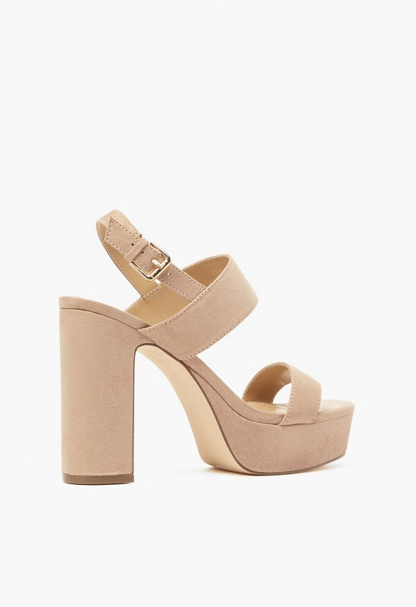 Amara Platform Heeled Sandal Rugby Tan