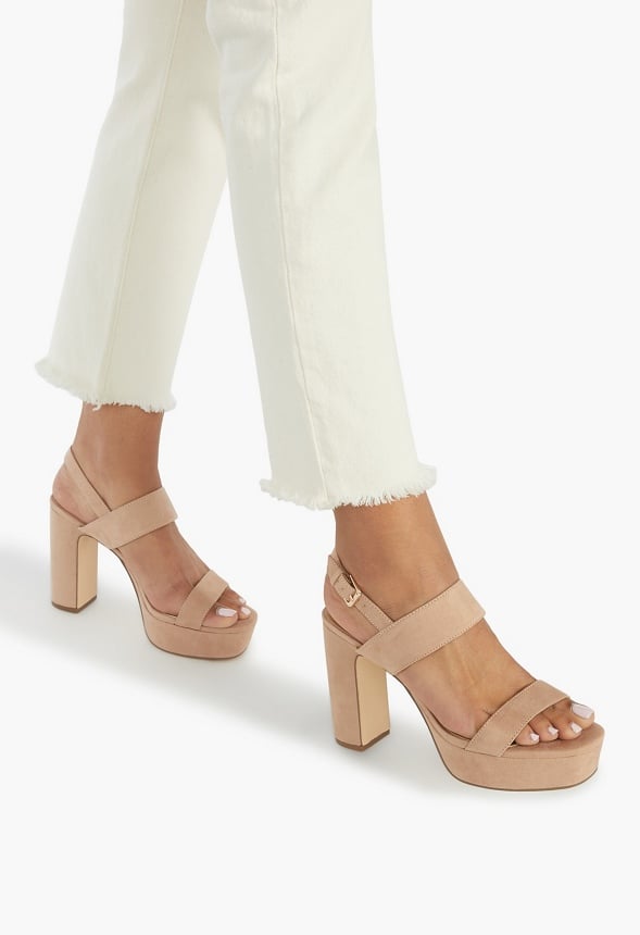 Amara Platform Heeled Sandal Rugby Tan