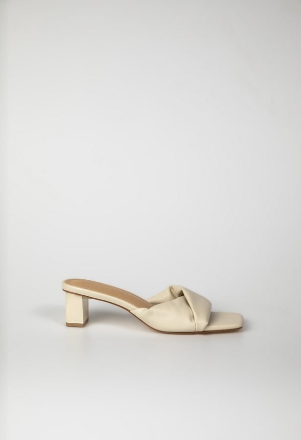 Caroline Mule Heeled Sandal Birch