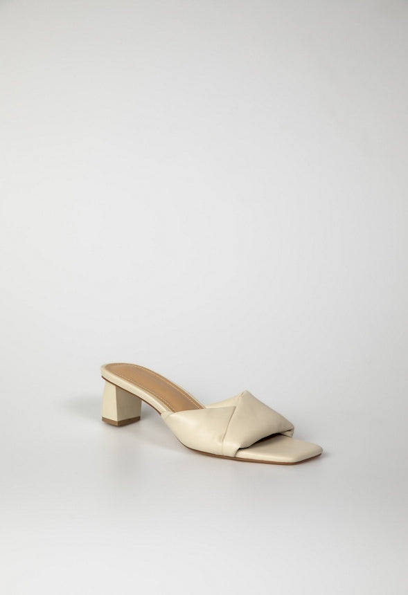 Caroline Mule Heeled Sandal Birch