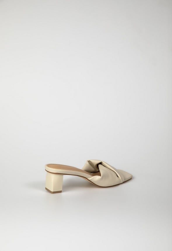 Caroline Mule Heeled Sandal Birch