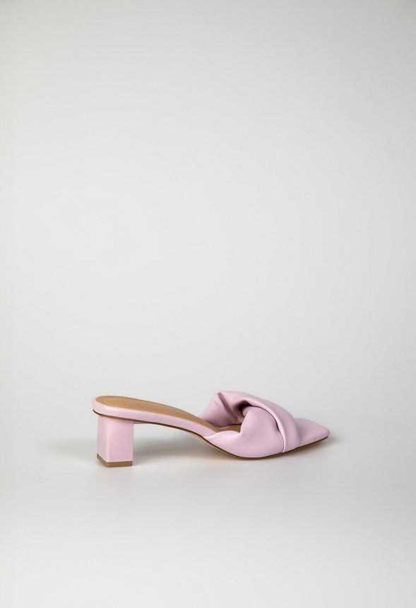 Caroline Mule Heeled Sandal Lilac Snow