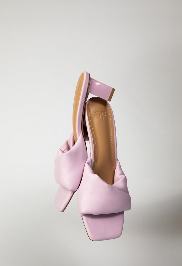 Caroline Mule Heeled Sandal Lilac Snow