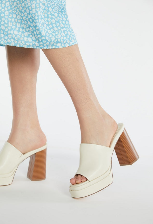 Bristol Block Heeled Sandal Birch/Brown Stack