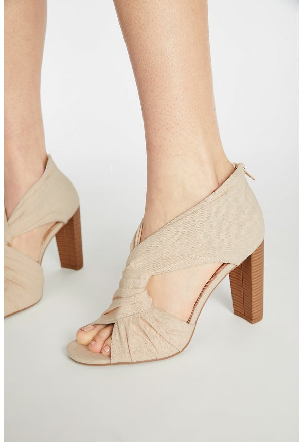 ELLIE HEELED SANDAL Natural