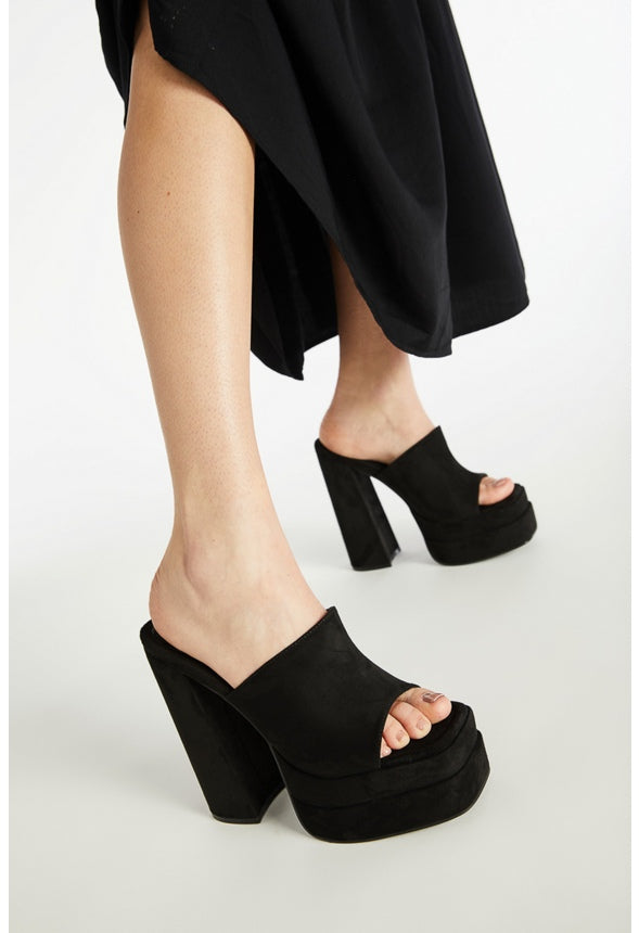 EMMY PLATFORM SANDAL Black Caviar
