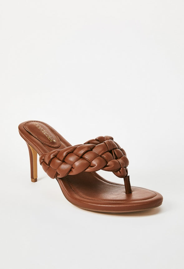 JASIRA HEELED SANDAL French Oak