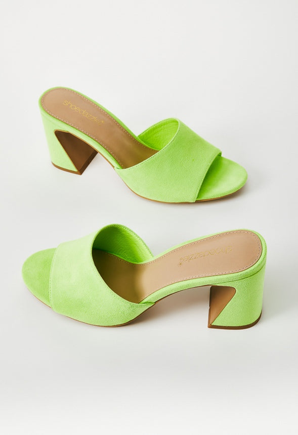 TAYSHIA HEELED SANDAL Acid Lime