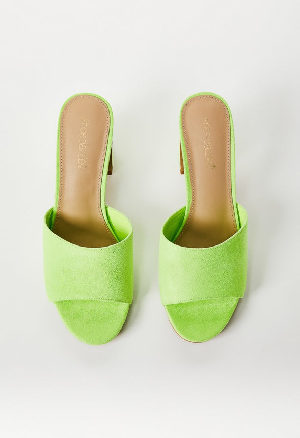 TAYSHIA HEELED SANDAL Acid Lime