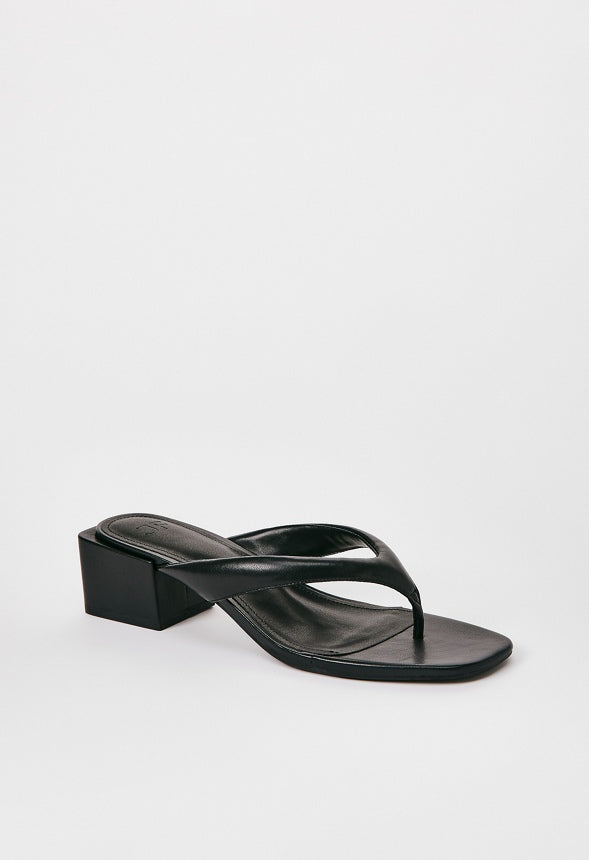 Aya Block Heeled Sandal Black